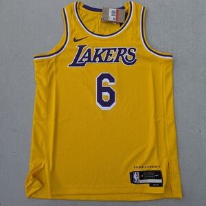 NWT Nike La Lakers Lebron James Authentic Basketball Jersey